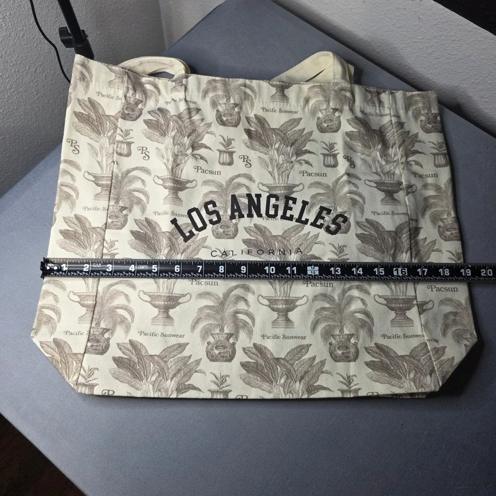NEW PacSun Reusable Etoile Monogram Print‎ Canvas Tote Bag.